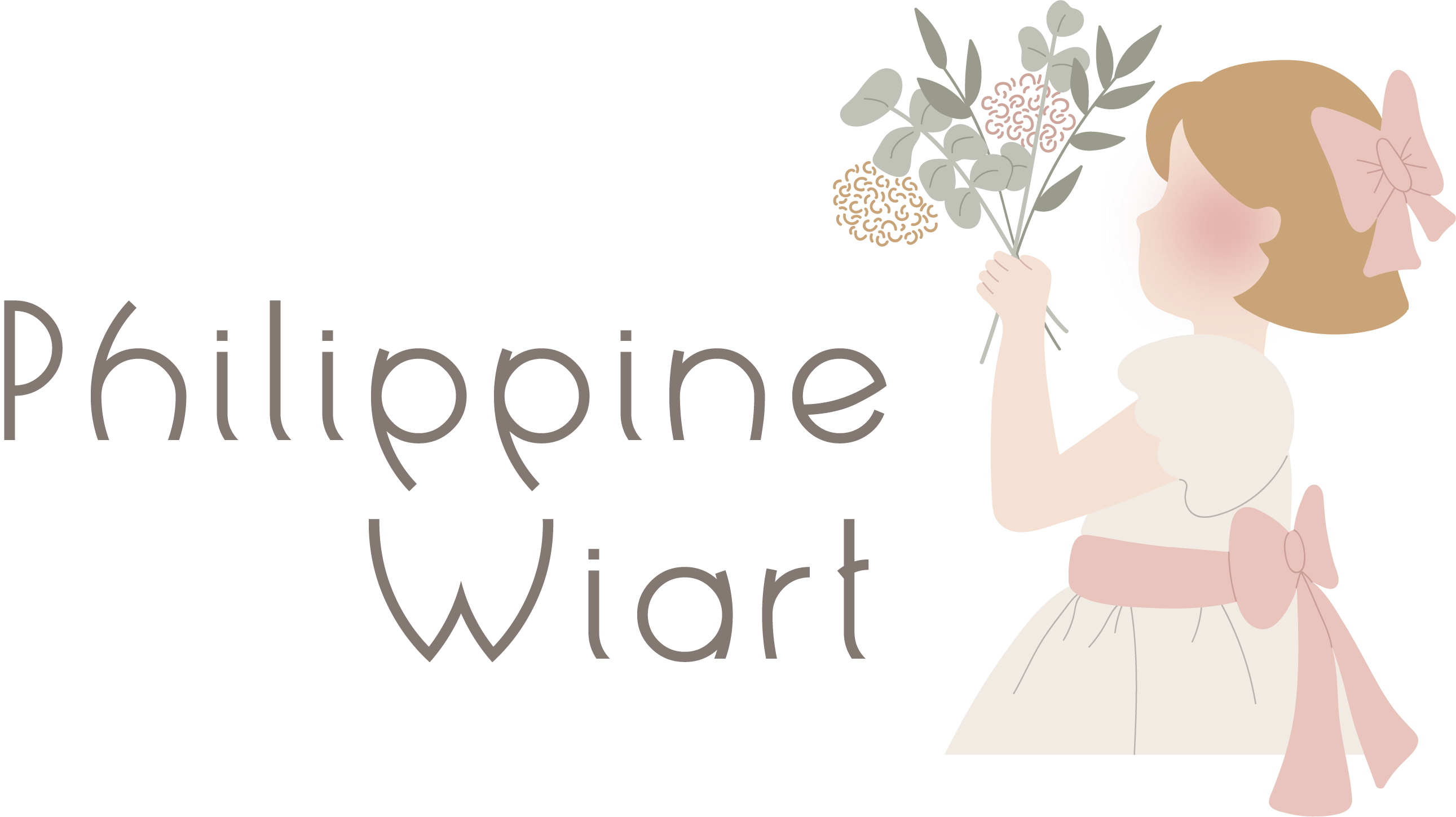 Logo Philippine Wiart, créatrice de cortèges de mariage sur mesure et raffinés