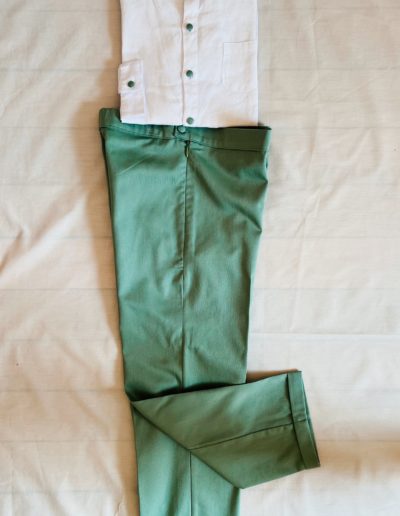 Pantalon Le Sérieux en gabardine verte